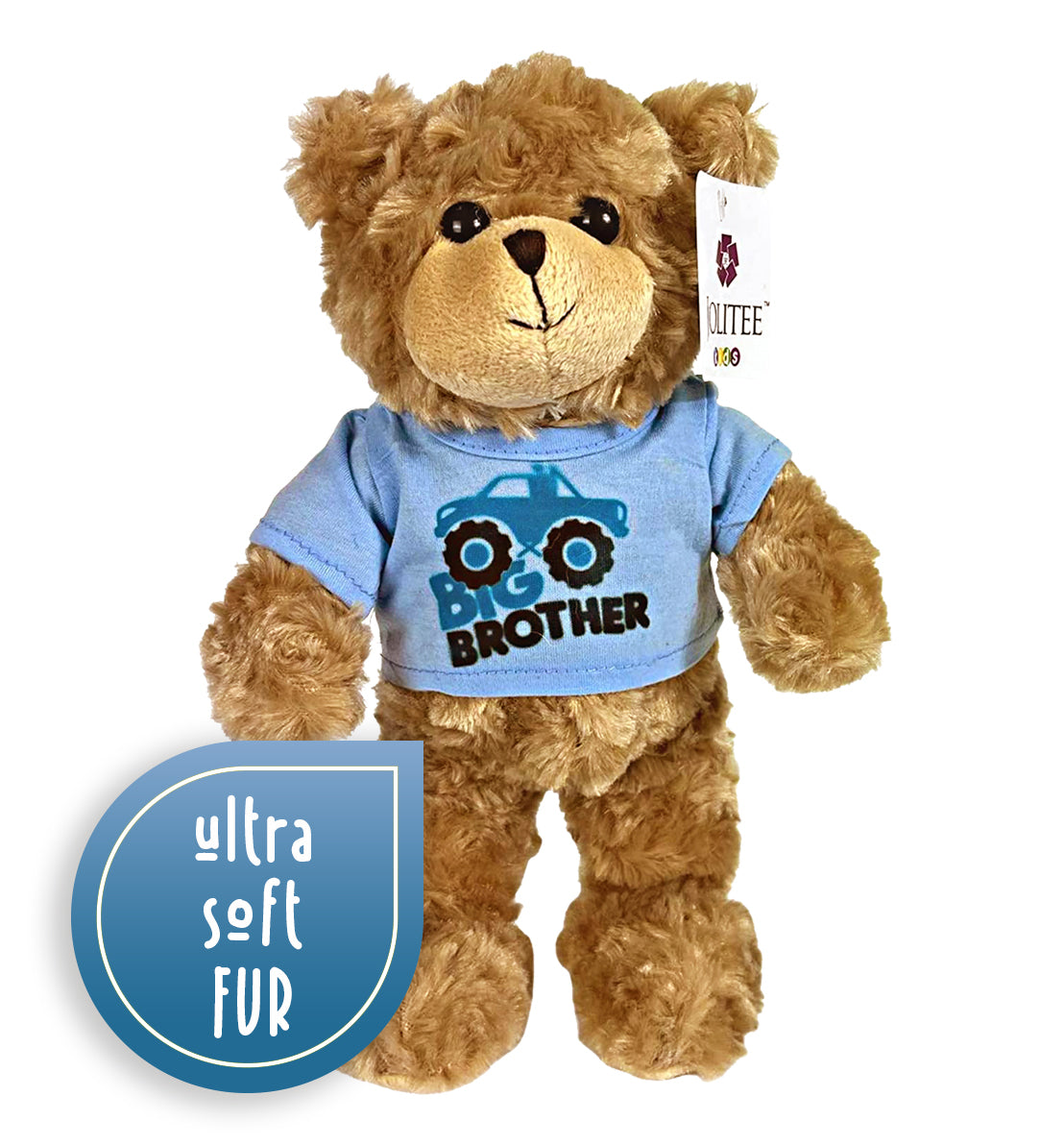 Big Brother Teddy Bear Stuffed Animal, Big Brother Gifts for Toddler Boy Plush Toys, 10 Inches