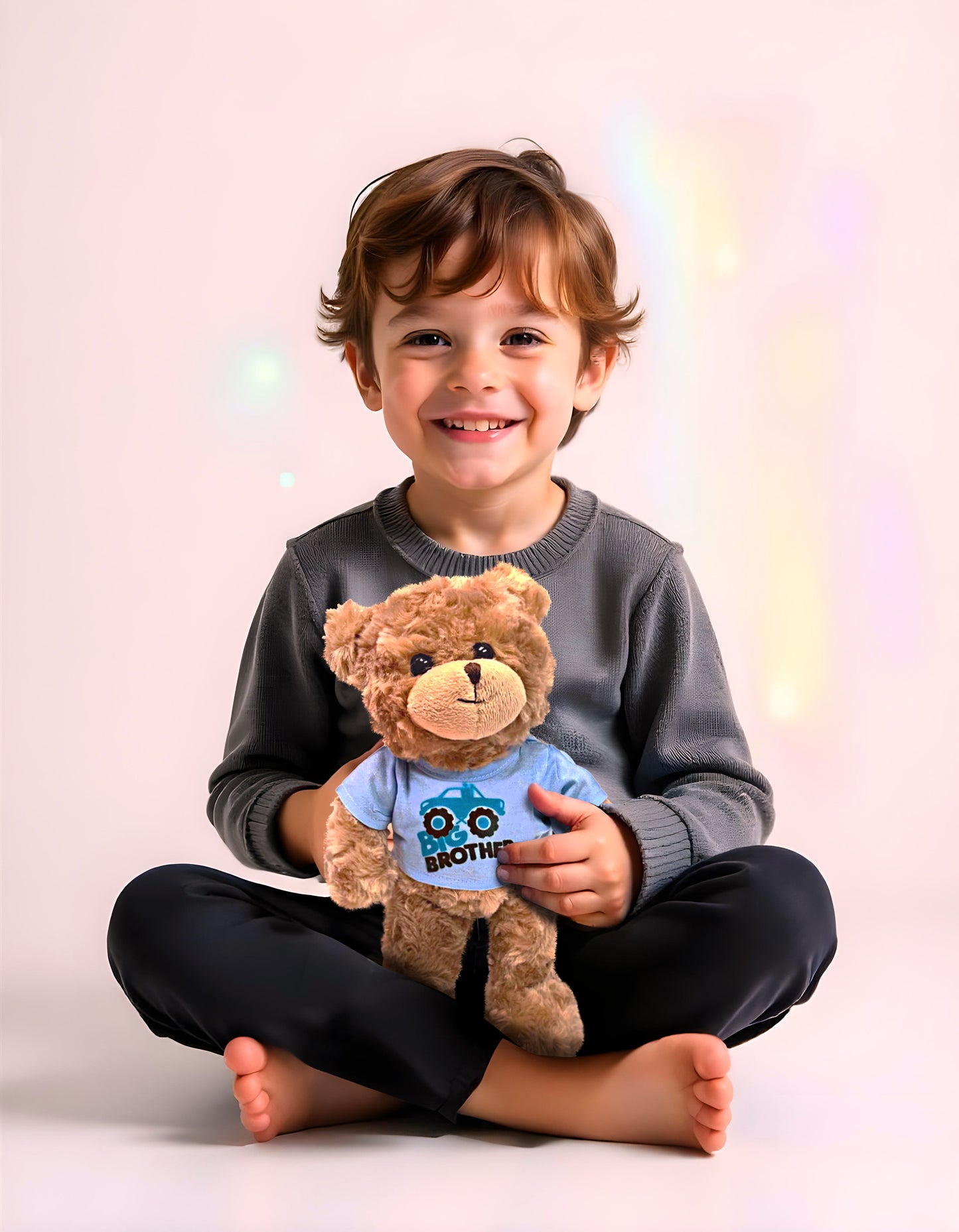 Big Brother Teddy Bear Stuffed Animal, Big Brother Gifts for Toddler Boy Plush Toys, 10 Inches