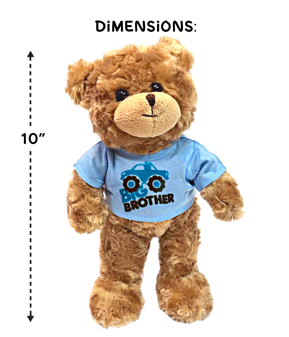 Big Brother Teddy Bear Stuffed Animal, Big Brother Gifts for Toddler Boy Plush Toys, 10 Inches