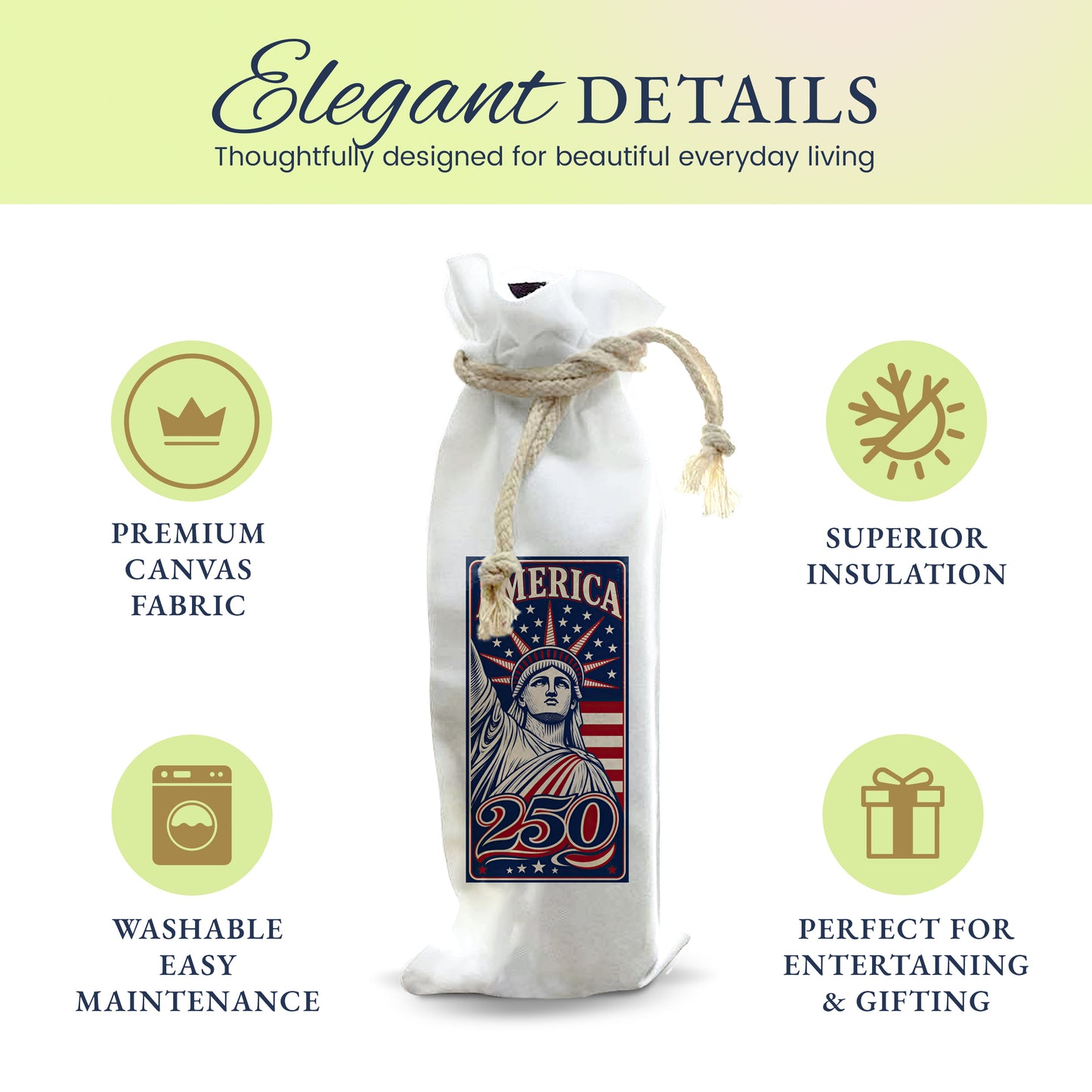 Bottle Bags - America 250 Liberty Rising