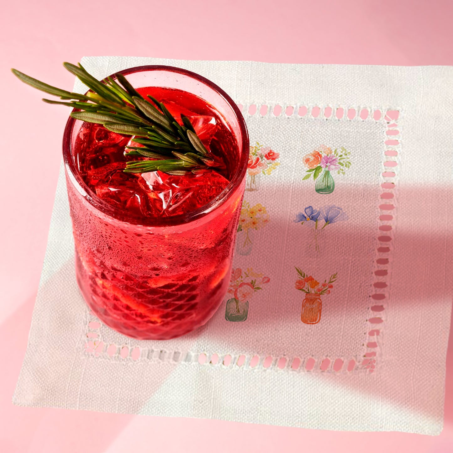 Bouquets Hemstitch Napkins