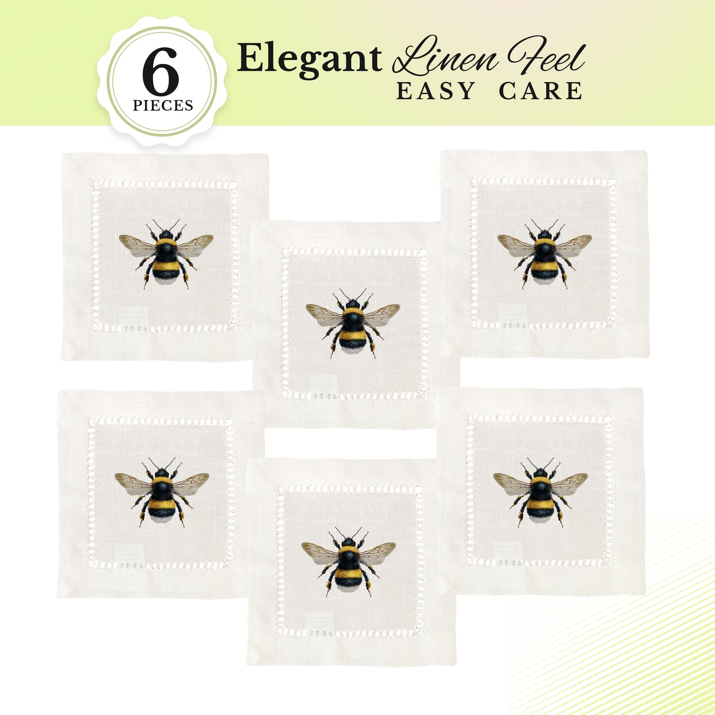 BumbleBee Hemstitch Napkins