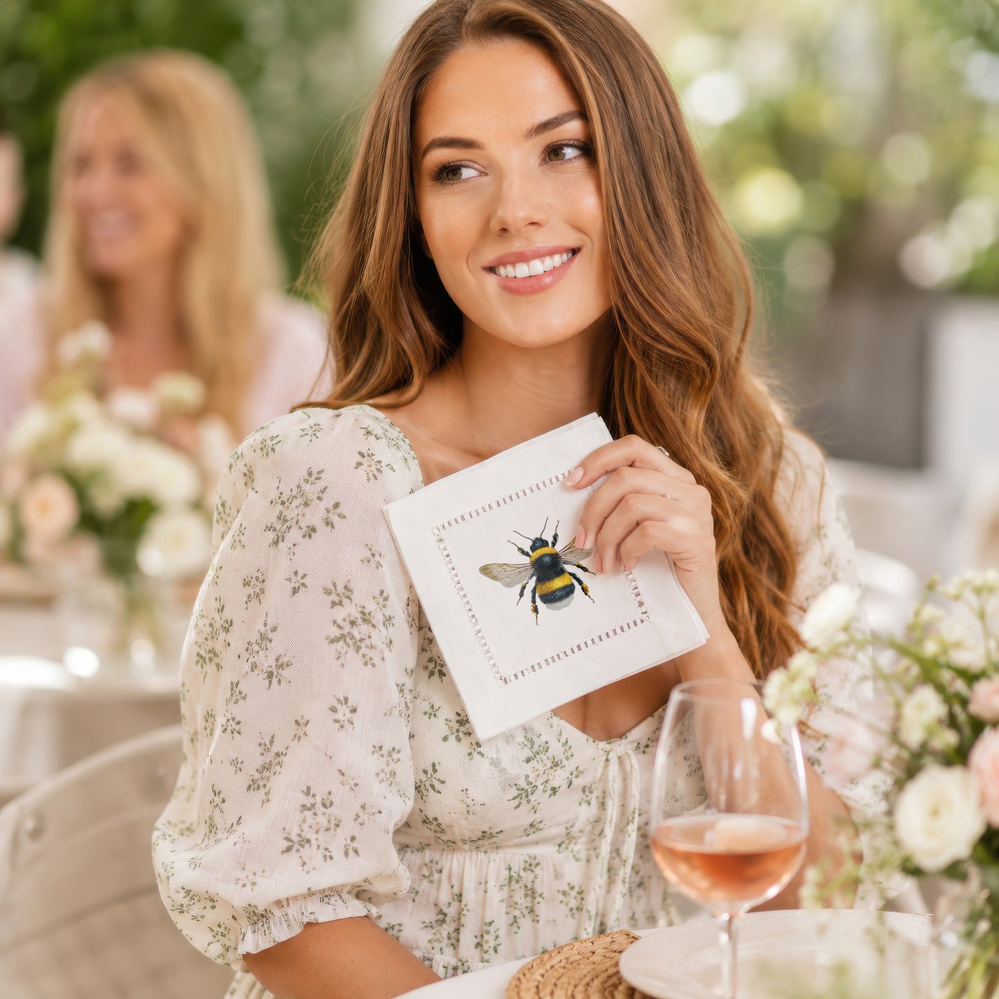 BumbleBee Hemstitch Napkins