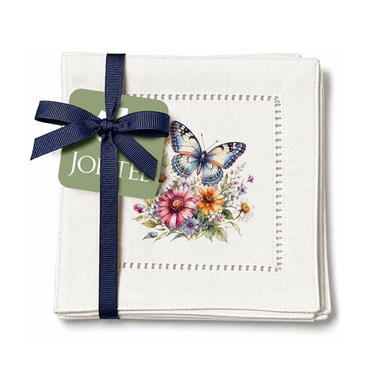 Starter Set Butterfly Flowers Hemstitch Napkins