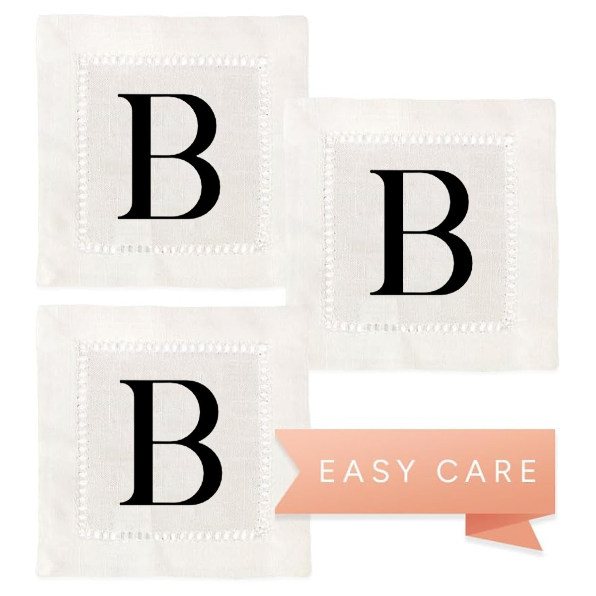 Monogram Serif - B Hemstitch Napkins