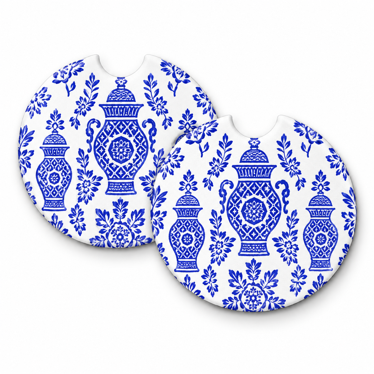 Jolitee Patterned Car Coasters, Absorbent Neoprene Cup Holder