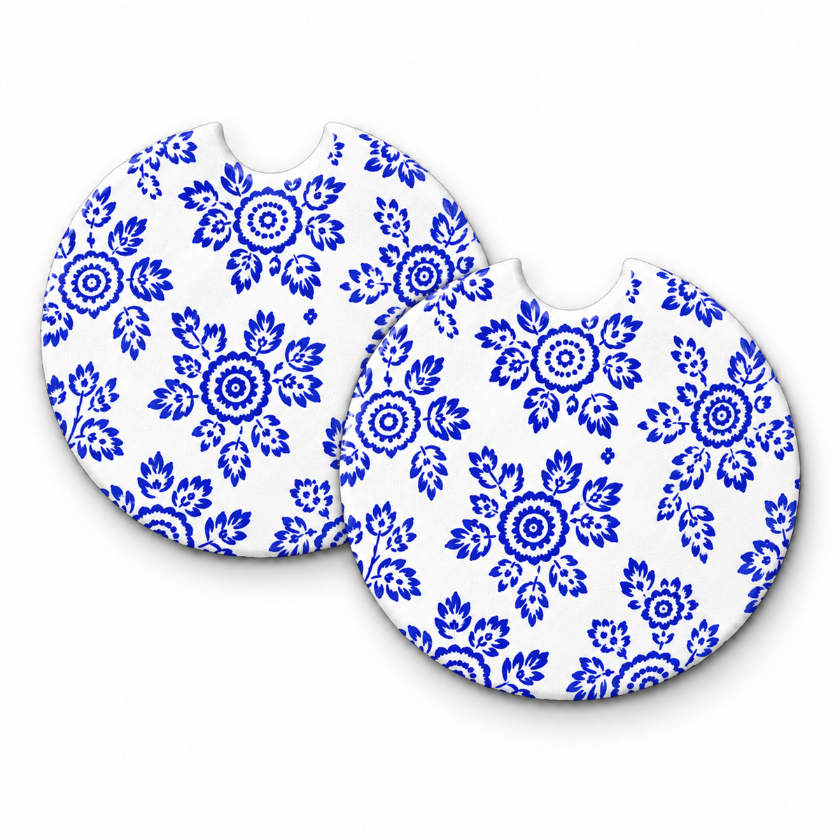 Jolitee Modern Patterned Car Coasters, Absorbent Neoprene Cup Holder Inserts, Set of 2