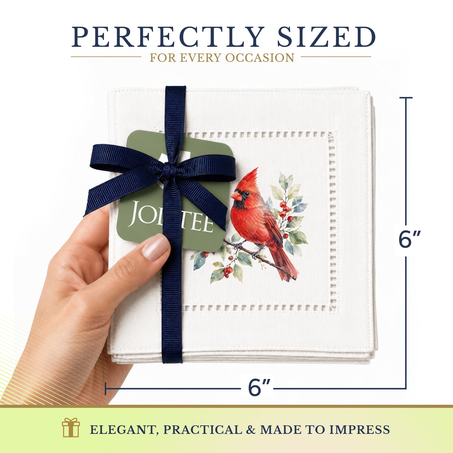 Starter Set Blue Cardinal Hemstitch Napkins