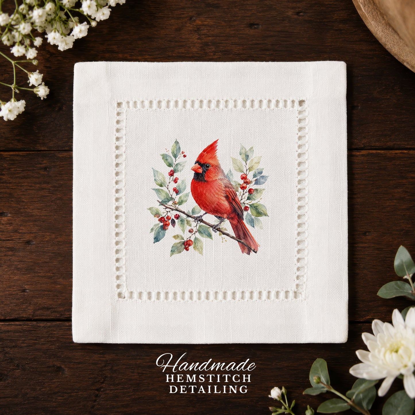Starter Set Blue Cardinal Hemstitch Napkins