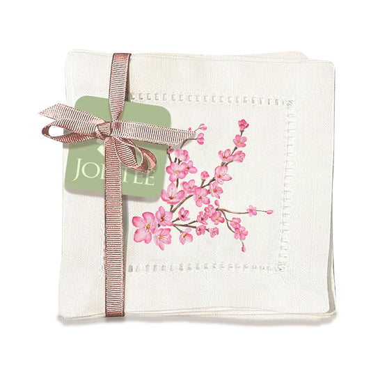 Cherry Blossom Hemstitch Napkins