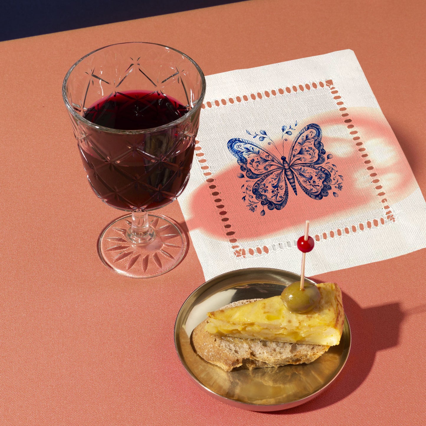 Chinoiserie Butterfly Hemstitch Napkins
