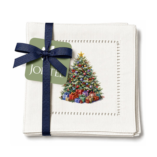Holiday Hostess Christmas Tree Hemstitch Napkins