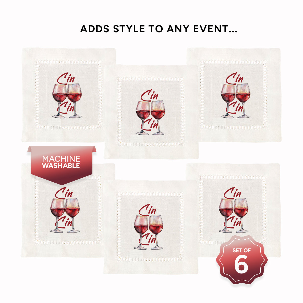 Cin Cin Hemstitch Napkins