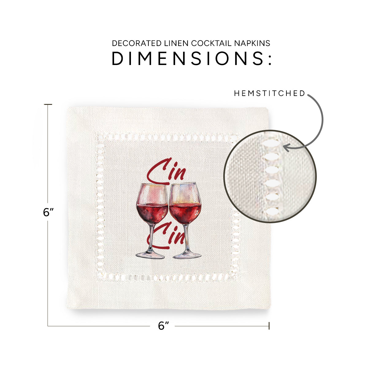 Cin Cin Hemstitch Napkins