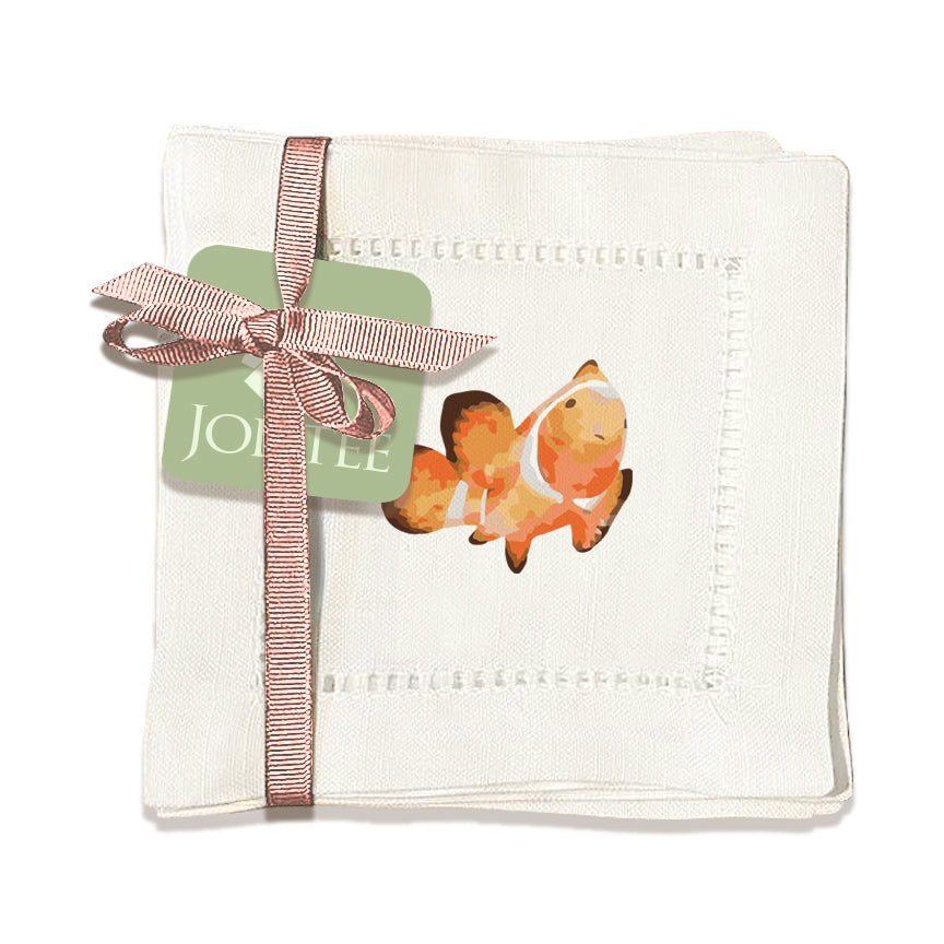 Sea Life Hemstitch Napkins