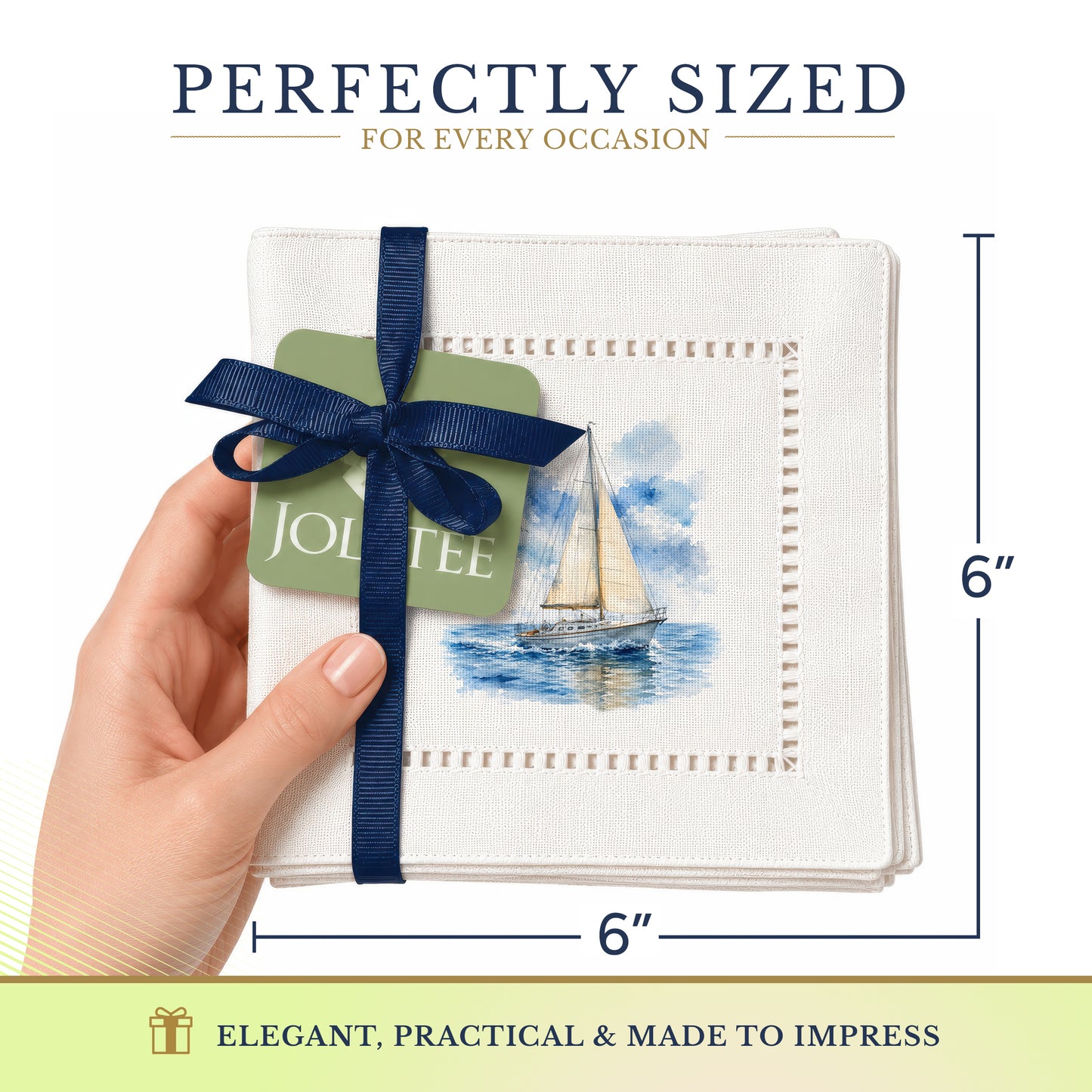 Sailboat Hemstitch Napkins