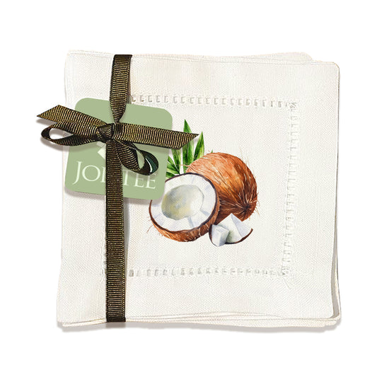 Coconut Fruit Hemstitch Napkins