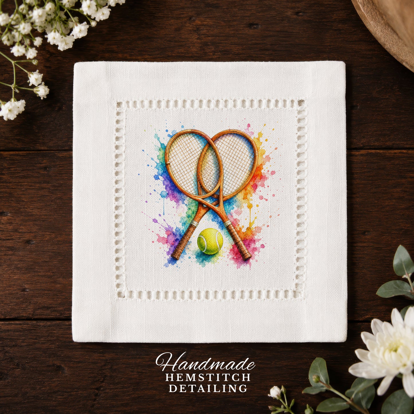 Colorful Tennis Hemstitch Napkins