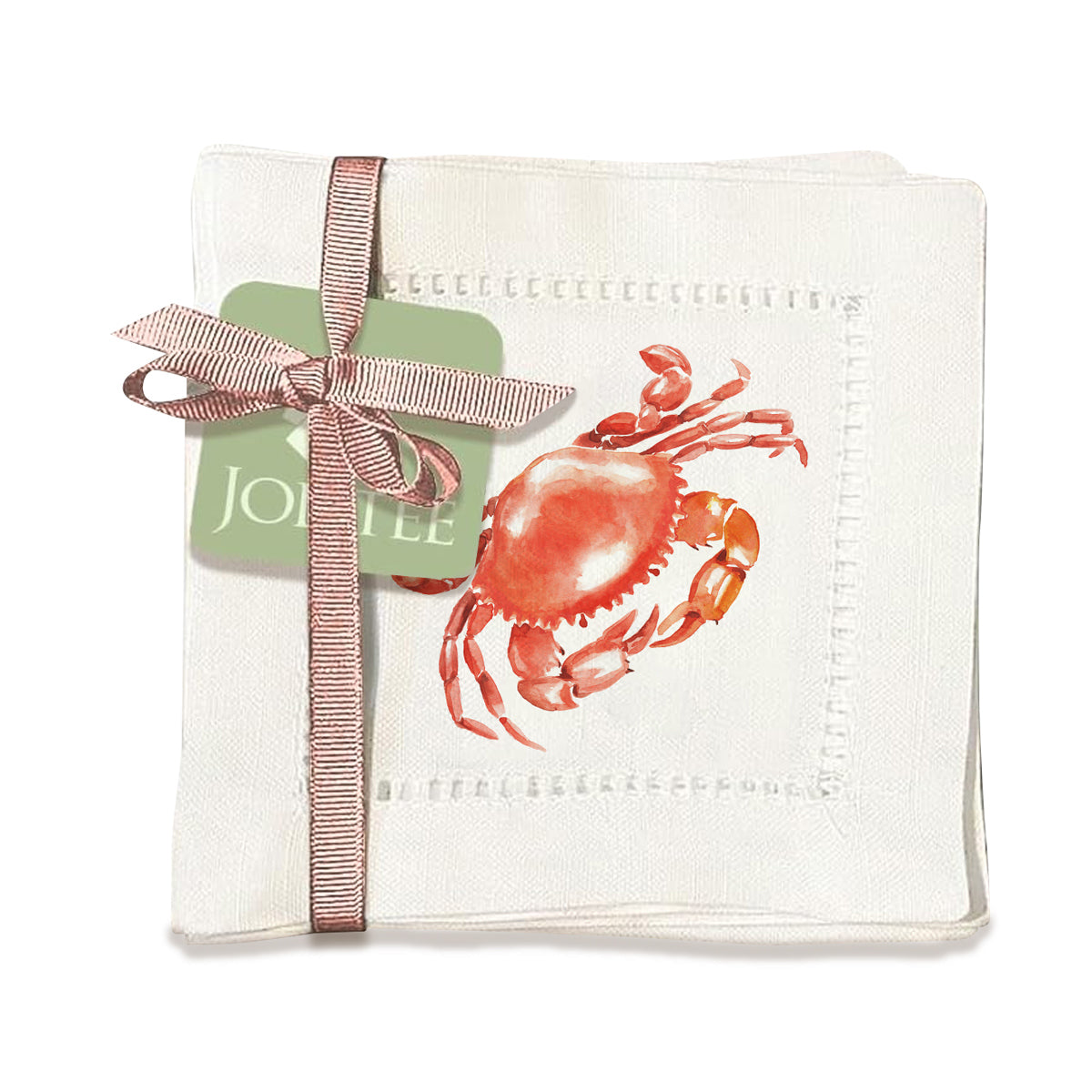 Crab Hemstitch Napkins