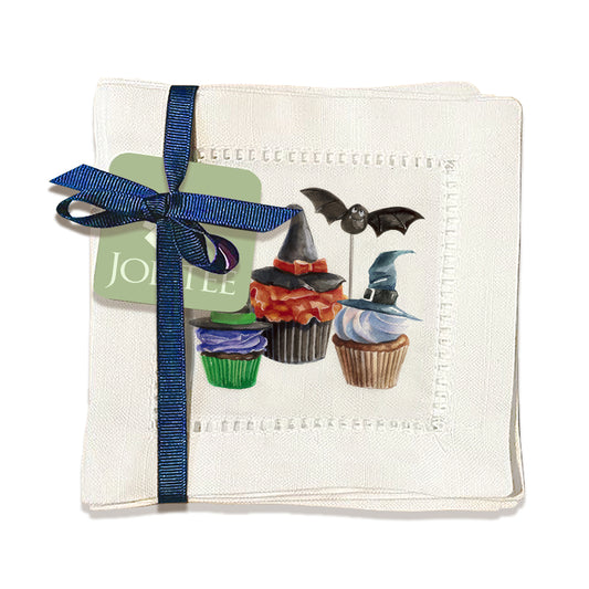 Cupcake Halloween Hemstitch Napkins