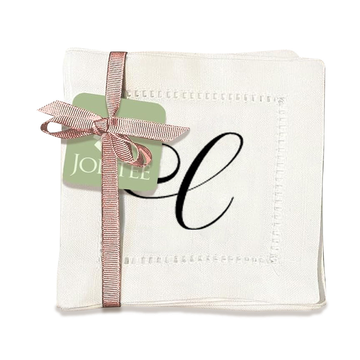 Monogram Script - C Hemstitch Napkins