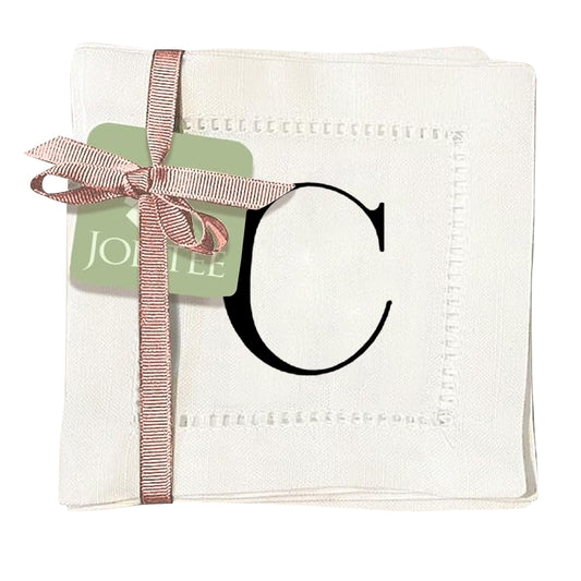 Monogram Serif - C Hemstitch Napkins