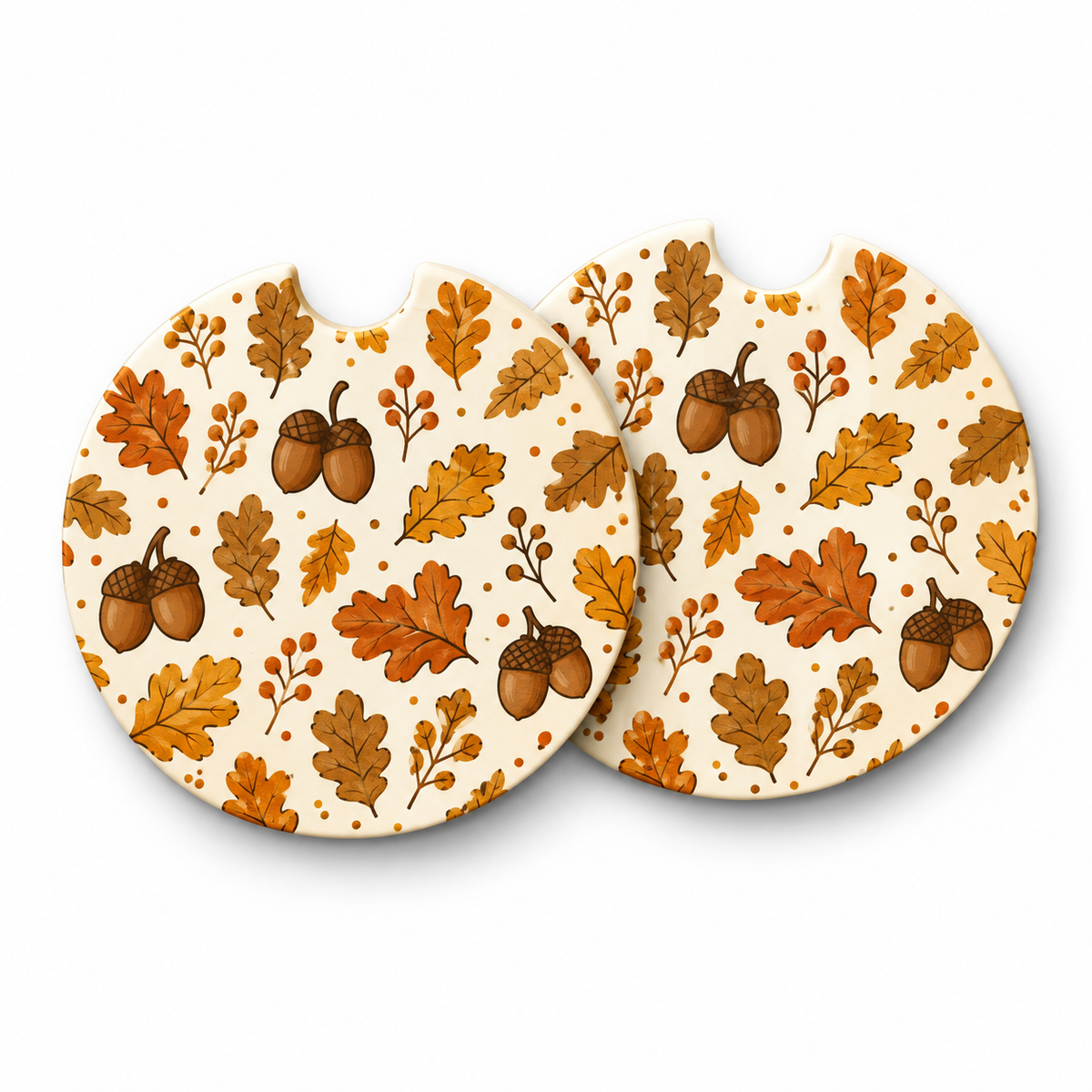 Jolitee Thanksgiving Car Coasters, Absorbent Neoprene Cup Holder