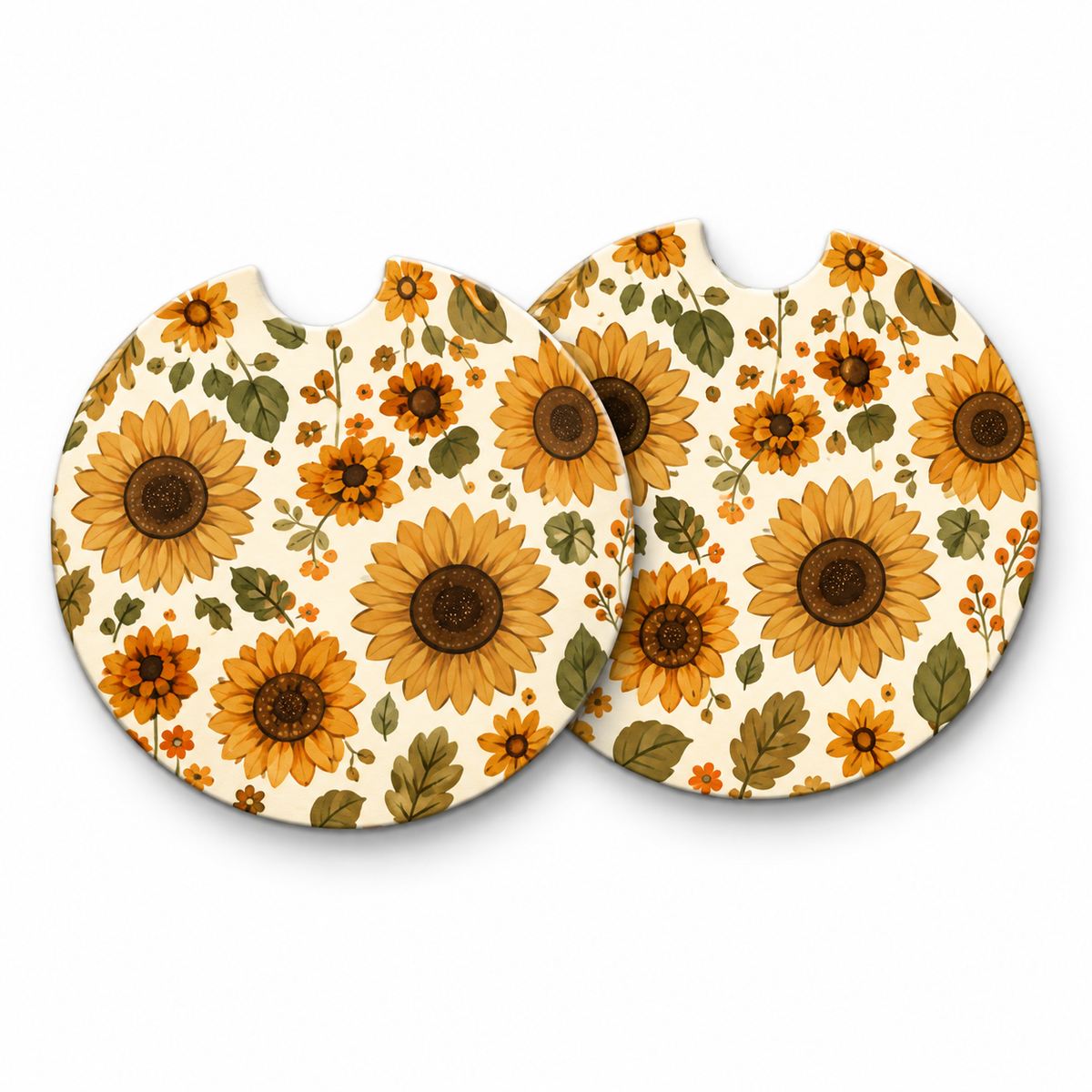 Jolitee Thanksgiving Car Coasters, Absorbent Neoprene Cup Holder