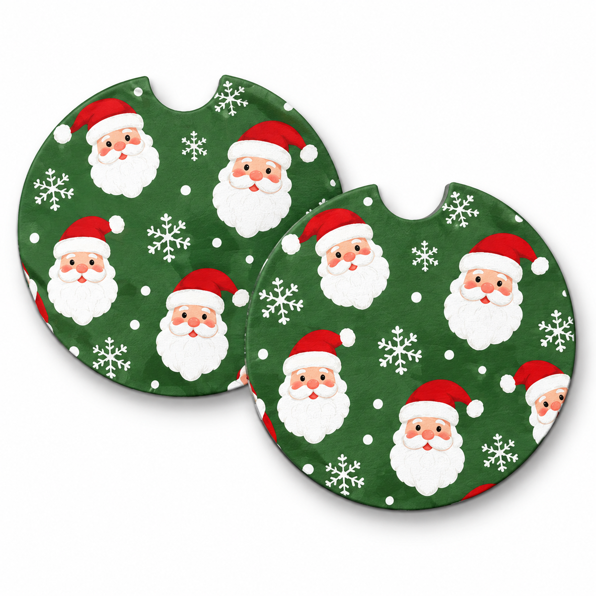 Jolitee Christmas Car Coasters, Absorbent Neoprene Cup Holder