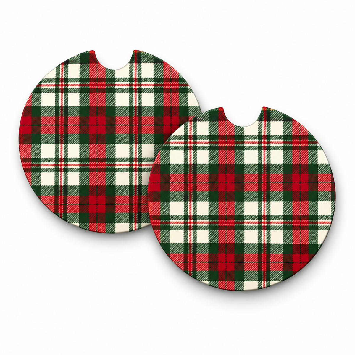 Jolitee Christmas Car Coasters, Absorbent Neoprene Cup Holder