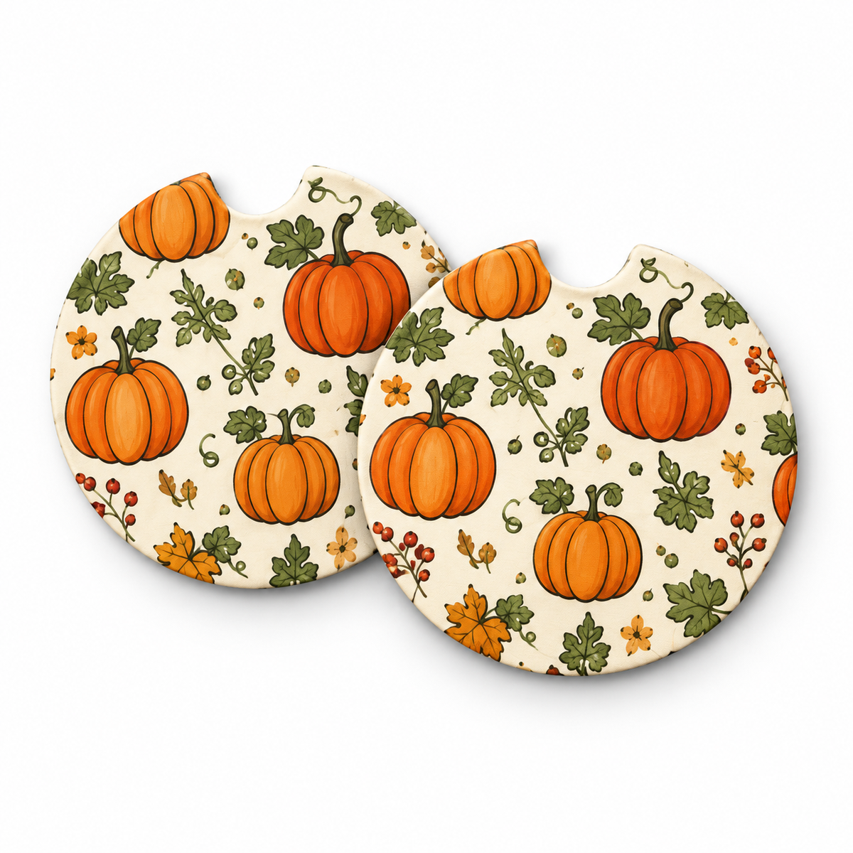 Jolitee Fall Car Coasters, Absorbent Neoprene Cup Holder