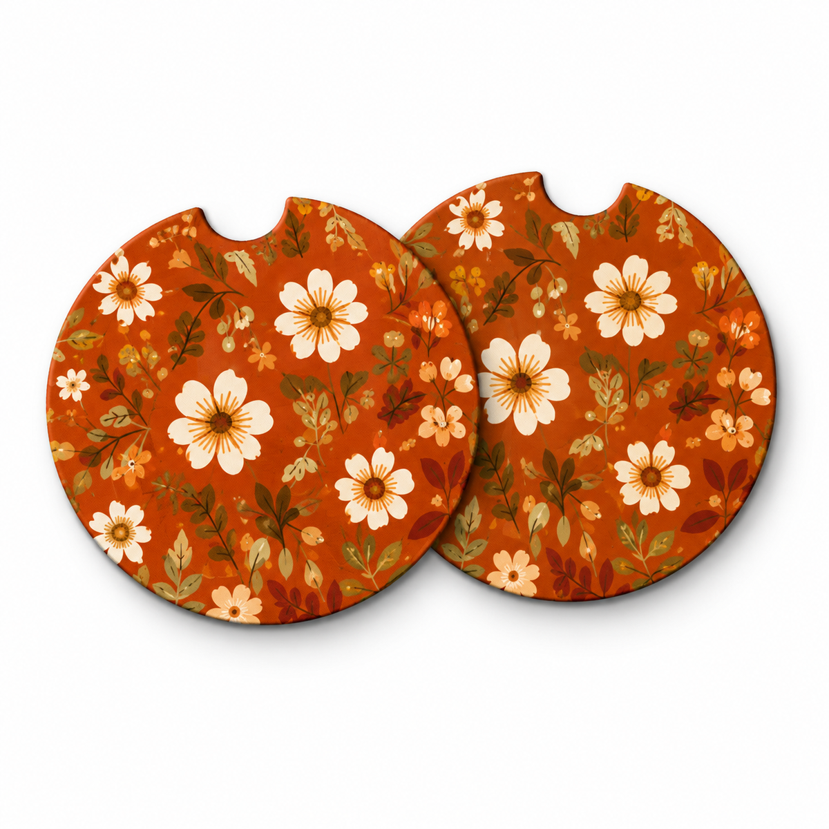 Jolitee Fall Car Coasters, Absorbent Neoprene Cup Holder