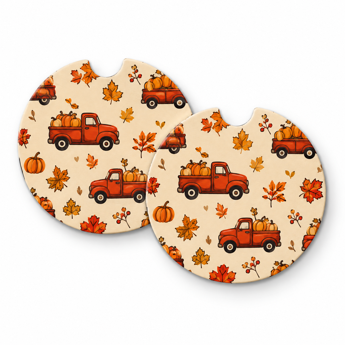 Jolitee Fall Car Coasters, Absorbent Neoprene Cup Holder