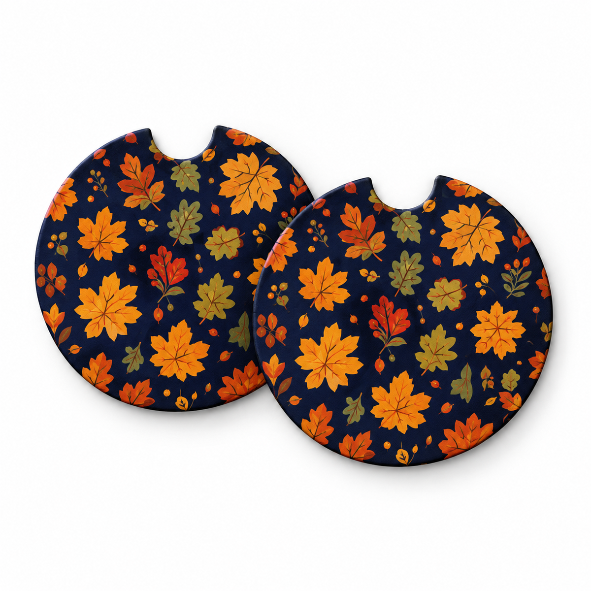 Jolitee Fall Car Coasters, Absorbent Neoprene Cup Holder