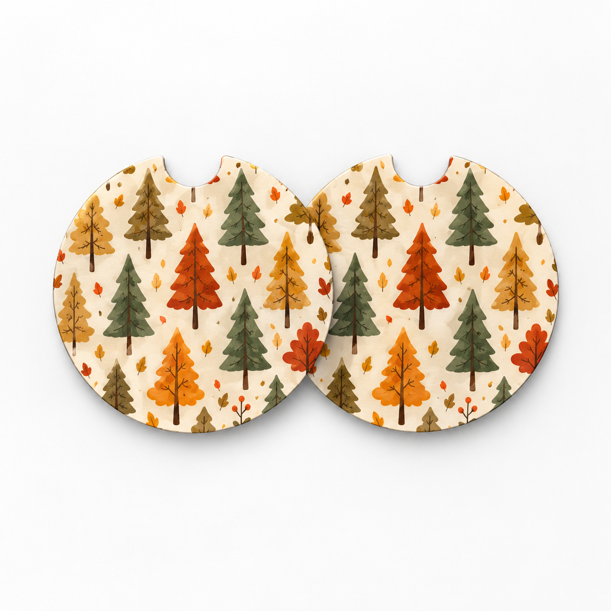 Jolitee Fall Car Coasters, Absorbent Neoprene Cup Holder