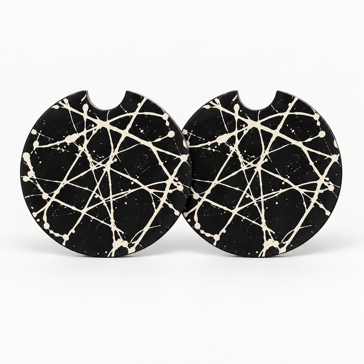 Jolitee Edgy Car Coasters, Absorbent Neoprene Cup Holder