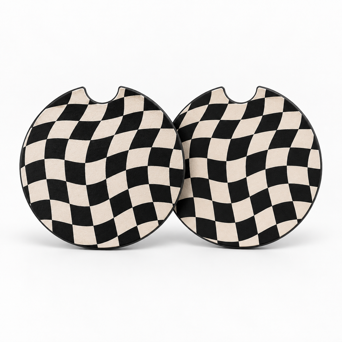 Jolitee Edgy Car Coasters, Absorbent Neoprene Cup Holder