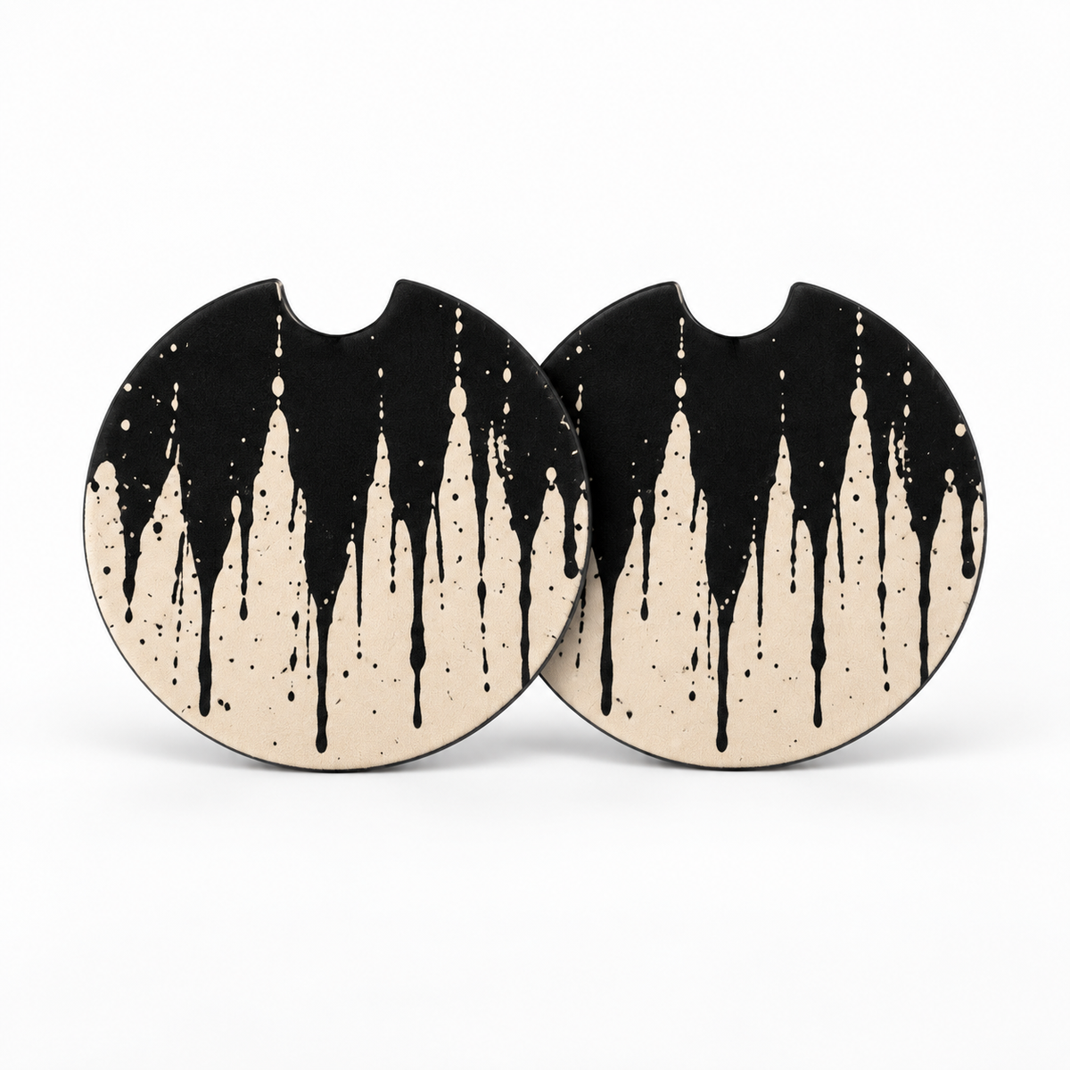 Jolitee Edgy Car Coasters, Absorbent Neoprene Cup Holder
