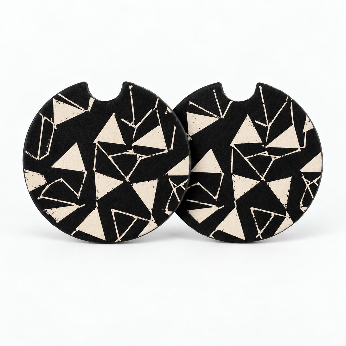Jolitee Edgy Car Coasters, Absorbent Neoprene Cup Holder