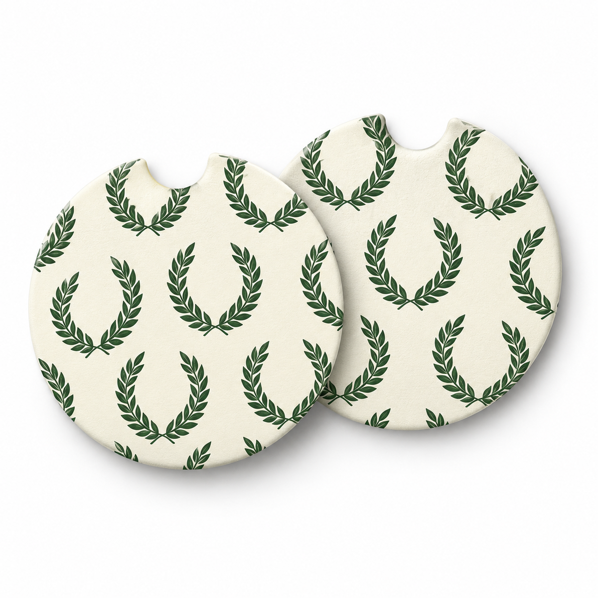 Jolitee Country Club Golf Car Coasters, Absorbent Neoprene Cup Holder Inserts, Set of 2