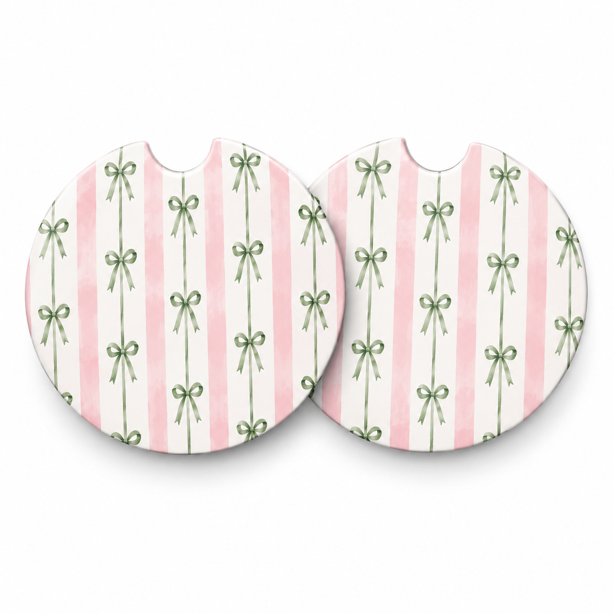 Jolitee Girly Girl Car Coasters, Absorbent Neoprene Cup Holder
