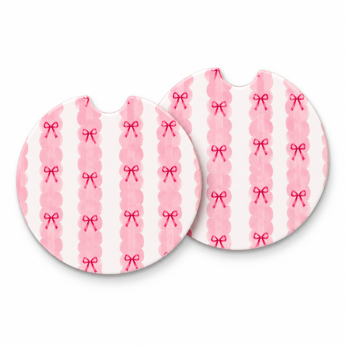 Jolitee Girly Girl Car Coasters, Absorbent Neoprene Cup Holder