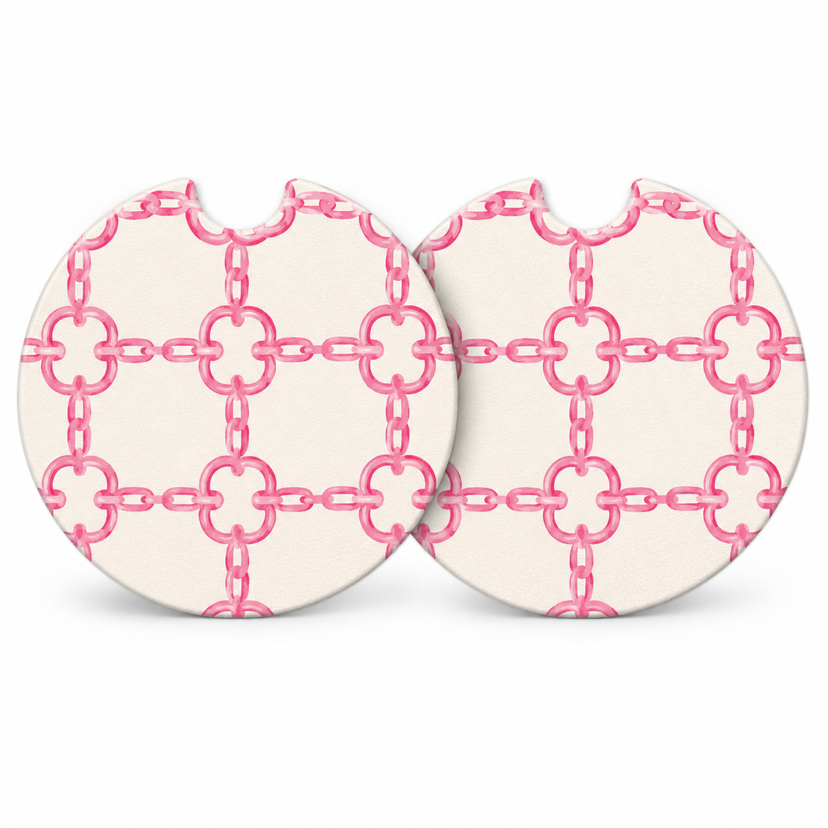 Jolitee Preppy Car Coasters, Absorbent Neoprene Cup Holder