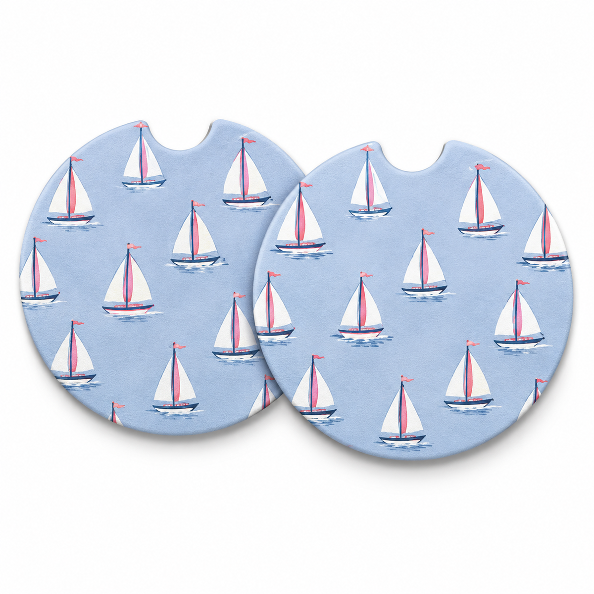 Jolitee Preppy Car Coasters, Absorbent Neoprene Cup Holder