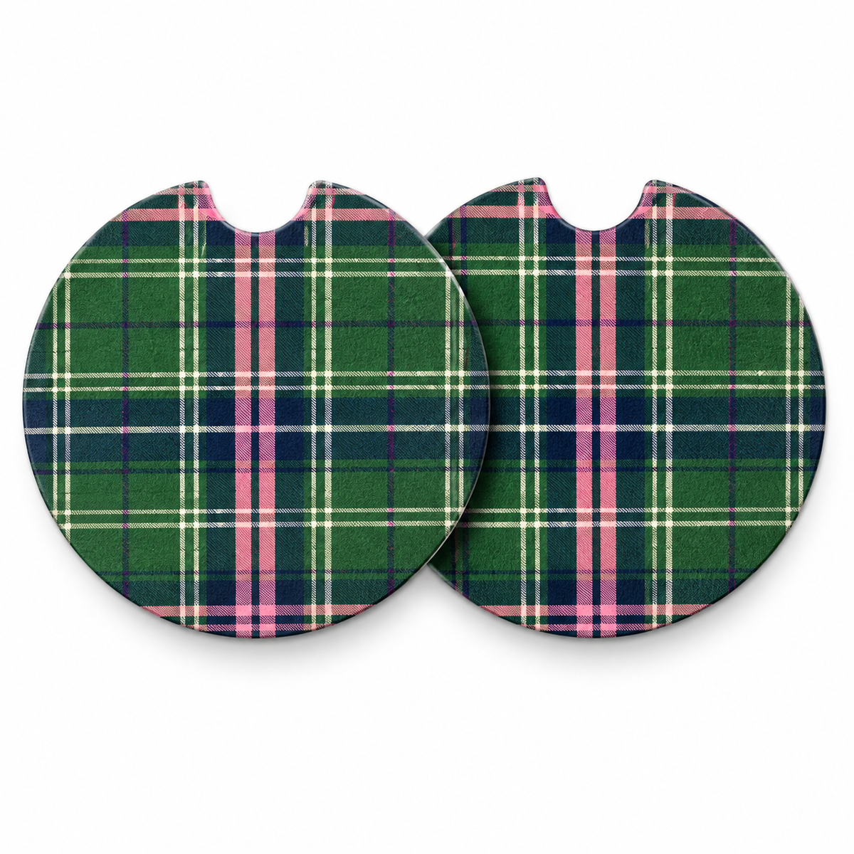 Jolitee Preppy Car Coasters, Absorbent Neoprene Cup Holder