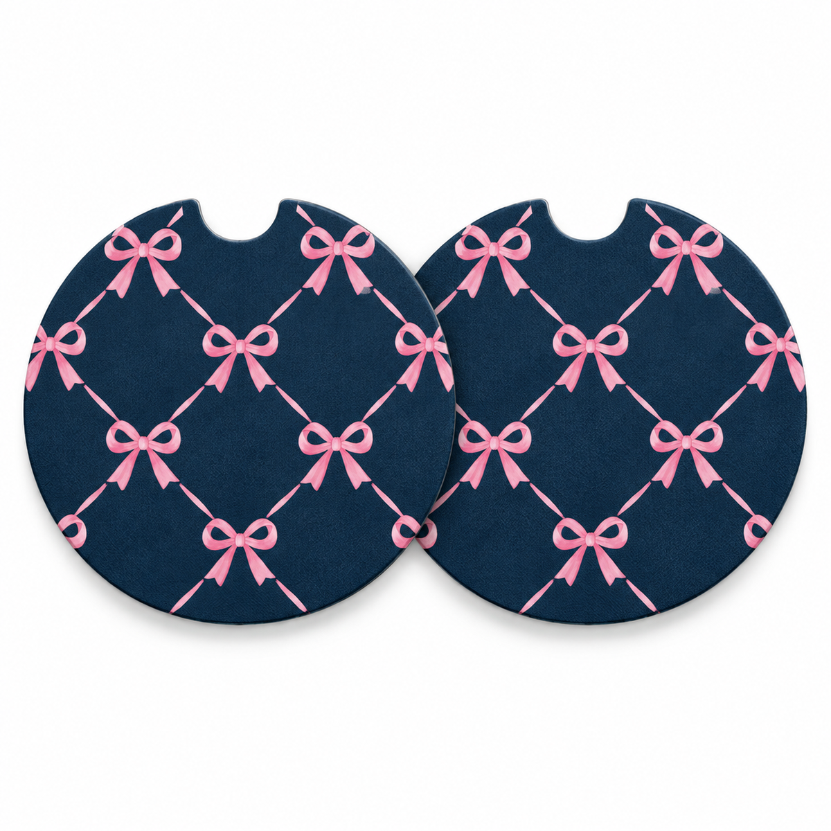 Jolitee Preppy Car Coasters, Absorbent Neoprene Cup Holder