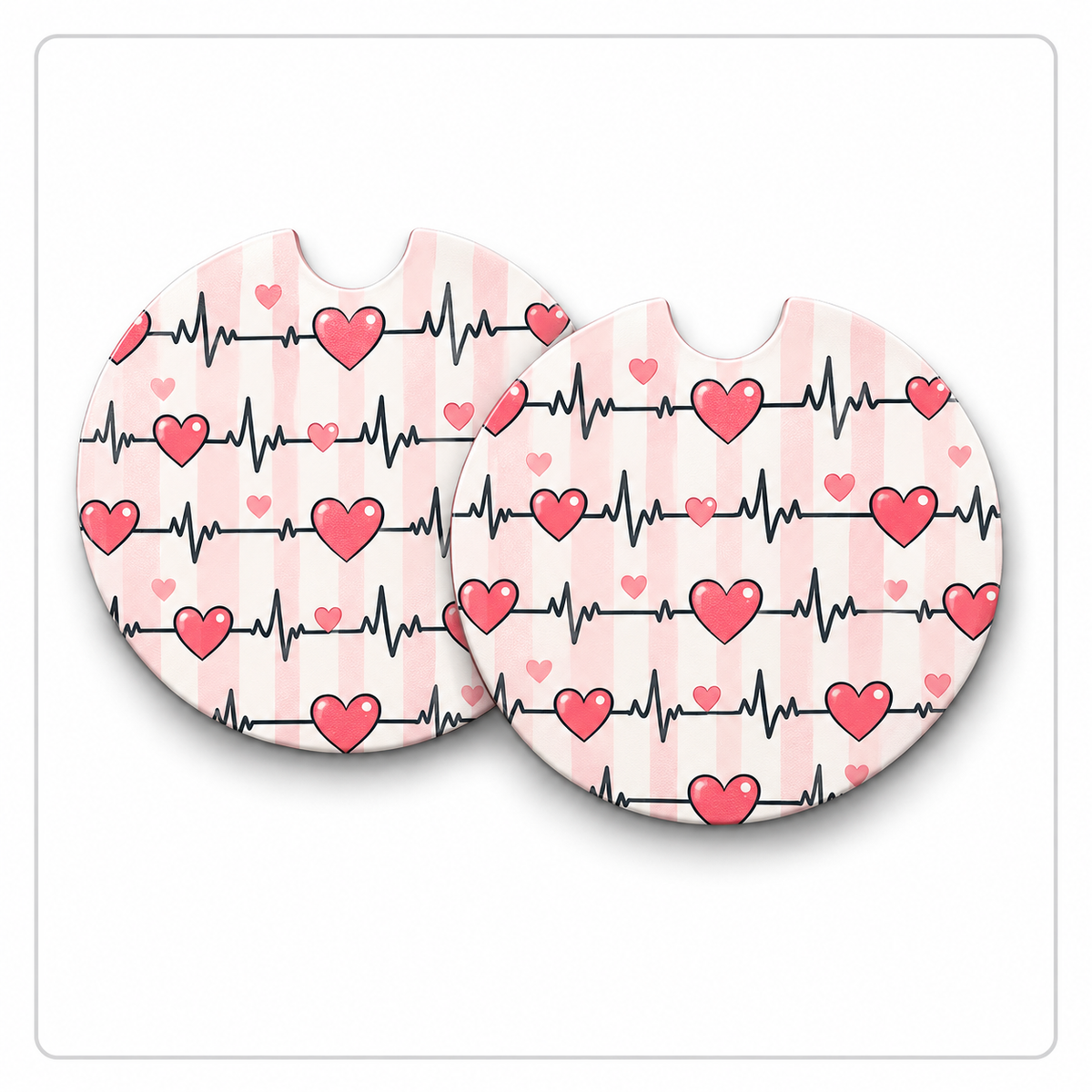 Jolitee Nurse Car Coasters, Absorbent Neoprene Cup Holder