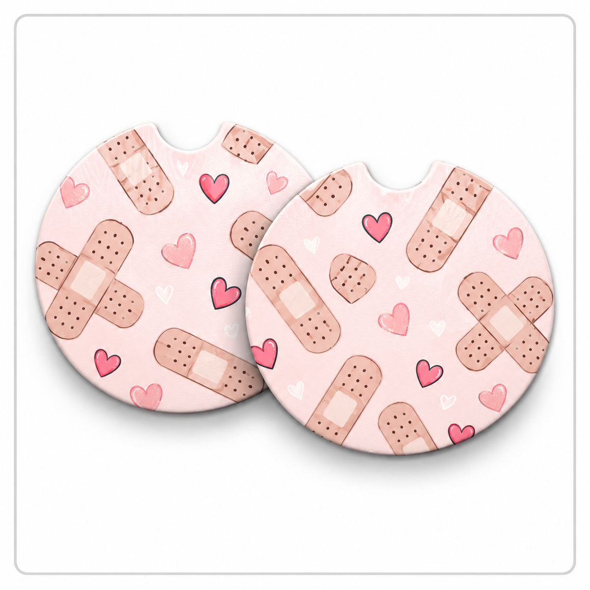 Jolitee Nurse Car Coasters, Absorbent Neoprene Cup Holder