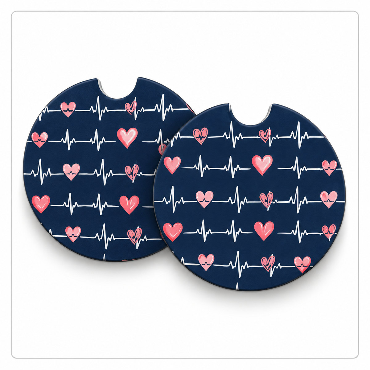 Jolitee Nurse Car Coasters, Absorbent Neoprene Cup Holder