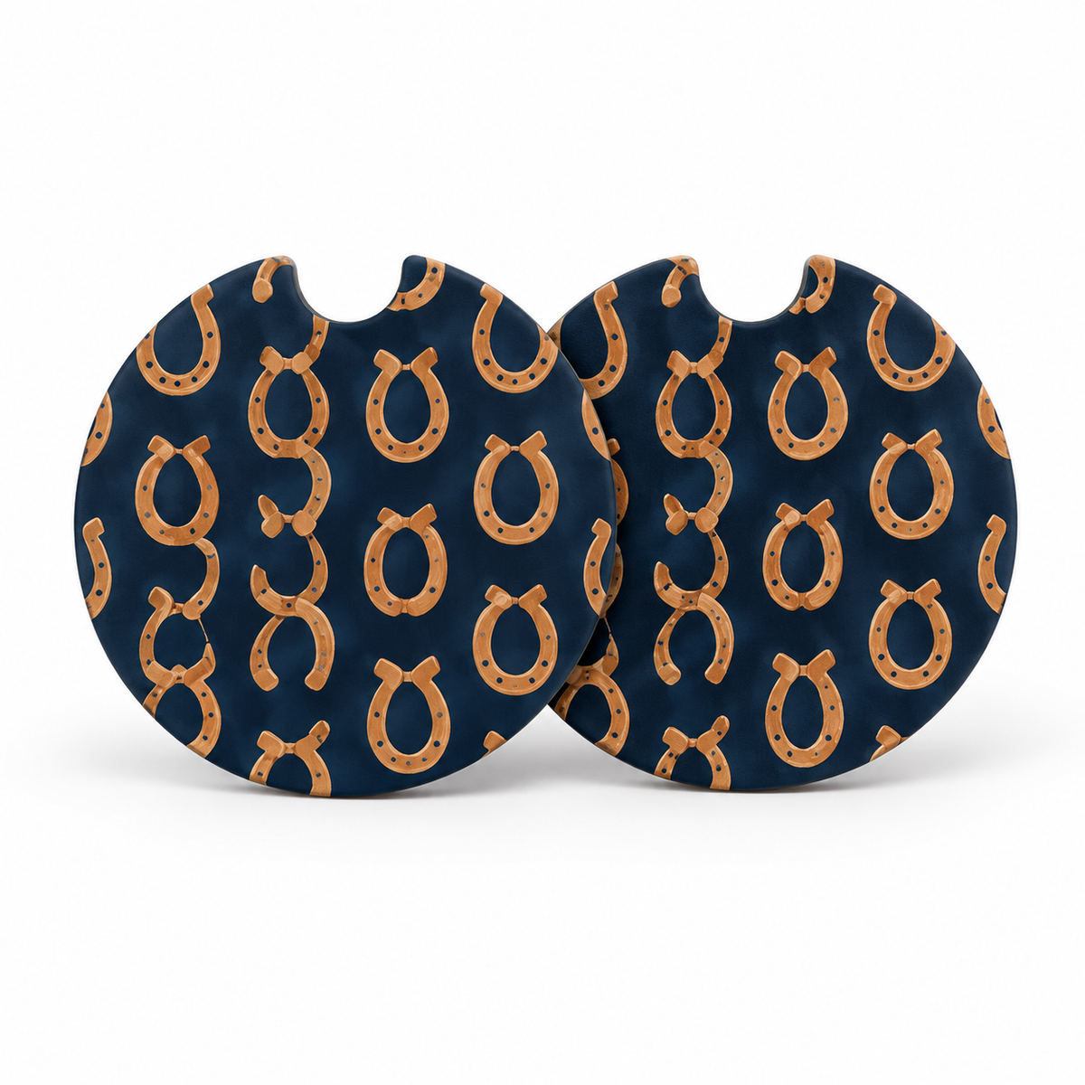 Jolitee Equestrian Car Coasters, Absorbent Neoprene Cup Holder